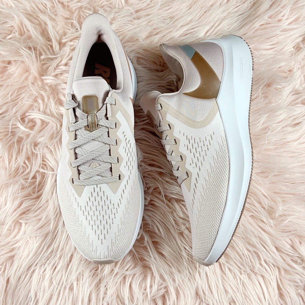 New Nike Women’s Air Zoom Winflo 6 Rose Gold - Picture 2 of 7